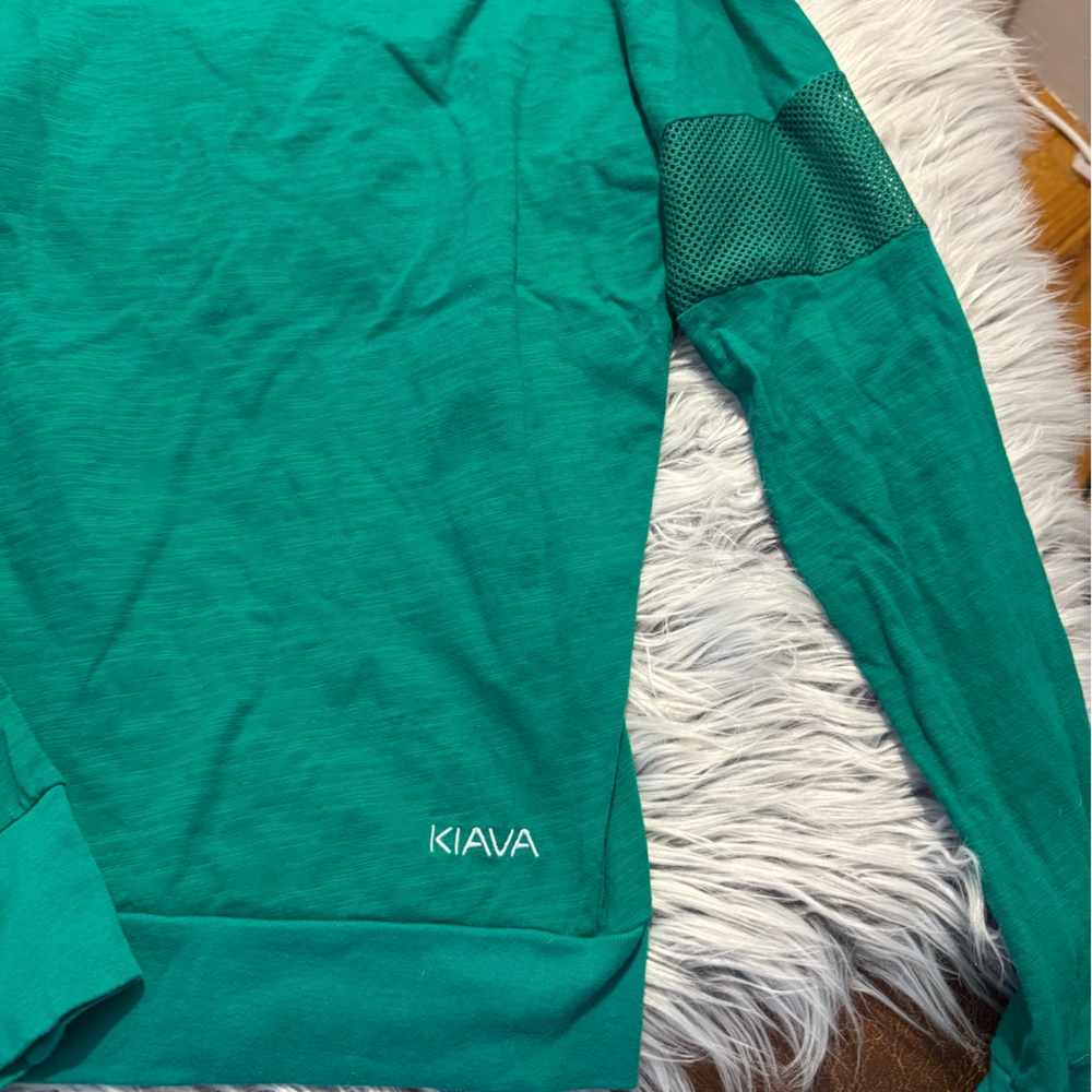 KIAVA Teal Long Sleeve with Mesh Detail